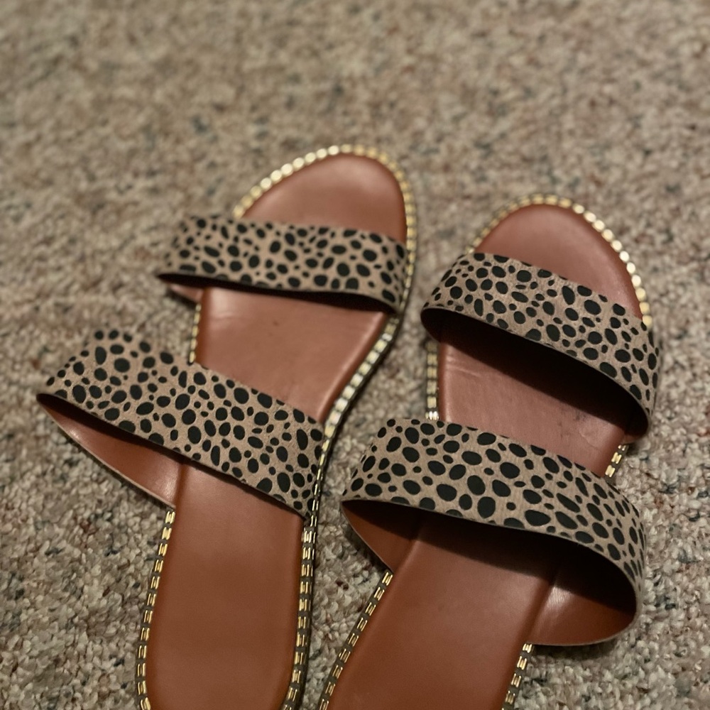 SHEIN Brown Leopard Print Sandals